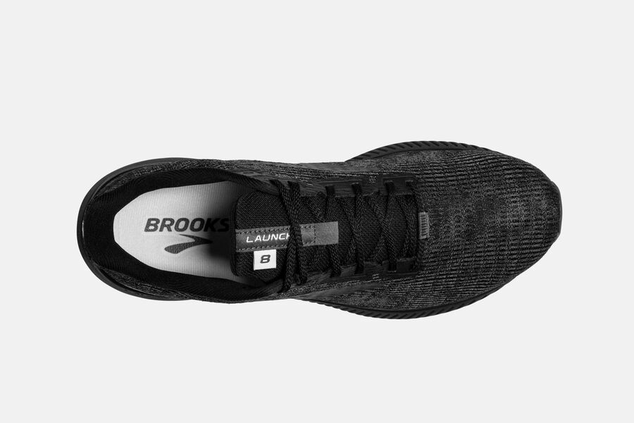 Launch 8 Road Brooks Running Shoes NZ Mens - Black - PIDSYG-480